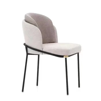 Modern Popüler Kumaş Arkalığı Sandalye Postmodernizm Mobilya Rahat Ve Güzel Gri Oturma Odası Yemek Salonu Sandalye