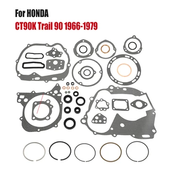 Honda için CT90 1966 - 1979 Motor Rebuild Kiti Standart Piston Halkaları Contalar Yağ Keçeleri CT90 K Trail