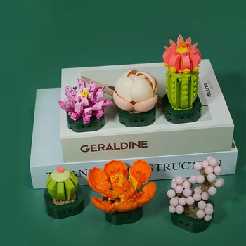 Etli Yapı Taşı Peri Topu Şakayık Modeli Ev Dekorasyon Eğitim Montaj Tuğla Simülasyon Çiçek Oyuncaklar Çocuk Hediyeler