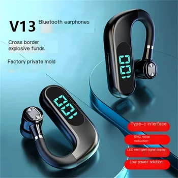 Kablosuz Dijital Ekran Bluetooth Kulaklık V13 İş Gürültü Azaltma Kulaklık Spor Evrensel 5.2 Kulaklık Tüm Telefonlar İçin