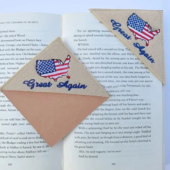 1 Adet Amerikan Bayrağı İşlemeli İmleri El Yapımı İşlemeli Köşe İmleri Kırtasiye Kitap Severler için Kişiselleştirilmiş Hediyeler