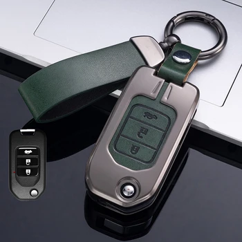 Çinko Alaşım Araba Anahtarı Durum Kapak Fob Kabuk Honda Civic Accord için HR-V CR-V CRV 2022 2023 Araba Anahtarlık
