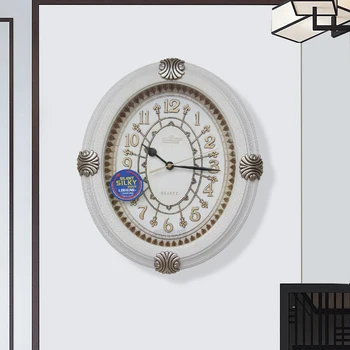 Yaratıcı Büyük duvar saati Mekanizması Oturma Odası Klasik İskandinav Beyaz duvar saati İç Orologio Da Parete Deco Ev AB50WC