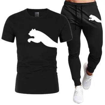2023 Yaz Giyim Marka erkek Eşofman T-shirt Pantolon Spor 2 Parça Setleri Koşu Kısa Kollu Sweatpants Spor Takım Elbise