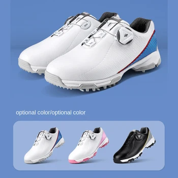 PGM Golf ayakkabıları Su Geçirmez Mikrofiber Dönen Düğmeler Nefes Cleats Golf ayakkabıları Golf Genç Giyim