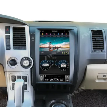 Android 9 PX6 Toyota Sequoia Tundra 2007-2013 İçin DSP Dikey Tesla Radyo Ekran Araba Multimedya Oynatıcı Stereo GPS Navigasyon