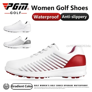 Pgm Bayanlar golf ayakkabıları Bayan Su Geçirmez Mikrofiber Kaymaz Golf ayakkabıları Nefes Spor Ayakkabı Ultra Hafif Eğlence Eğitmenler