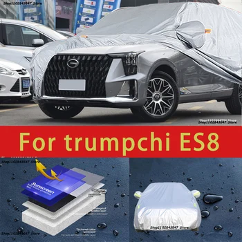 Trumpchi için ES8 Açık Koruma Tam Araba Kapakları Kar Örtüsü Güneşlik Su Geçirmez Toz Geçirmez Dış Araba aksesuarları