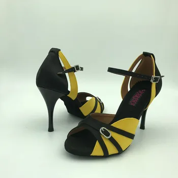 Yeni profesyonel moda latin dans ayakkabıları kadın balo salonu salsa ayakkabı tango ayakkabı parti ve düğün ayakkabı 6236BY 9 cm topuk