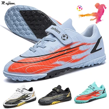 R. xjıan futbol kramponları Çocuk Çocuk Erkek Açık Futbol spor ayakkabı Kızlar Çim Futsal Cleats Eğitim Sneakers Boyutu 30-40#