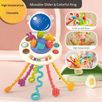 Bebek Montessori Duyusal Oyuncaklar Çekme Dize Oyuncaklar Bebek Aktivite Motor Becerileri Parmak Kavrama Eğitim Erken eğitici oyuncak Diş Çıkarma 1-3Y