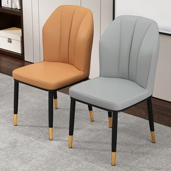 Salon Pu Deri yemek sandalyeleri İskandinav Mutfak Tasarım yemek sandalyeleri Modern Lüks Cadeiras De Jantar yemek odası mobilyası WK50CY