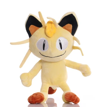 5 adet / grup TAKARA TOMY Pokemon 25 cm Meowth peluş oyuncaklar Bebek Meowth Yumuşak Dolması Peluş Bebek Peluş Hediye Çocuklar Çocuklar için