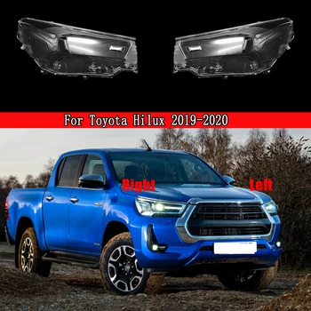 Araba Ön far camı Kapak Otomatik Kabuk Far Abajur cam Lamba Kapağı Kafa lamba ışığı kapak Toyota Hilux 2019 2020 İçin