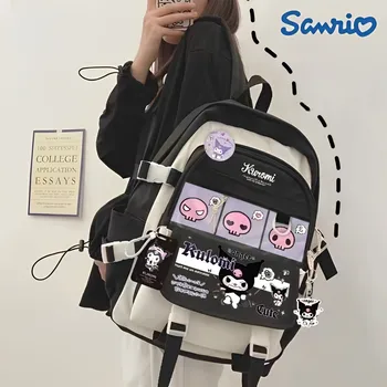 Sanrio Peluş oyuncak Kuromi Cinnamoroll Sırt Çantası Çocuk Kız Siyah Mavi Schoolbag Kawaii Öğrenci Okul Büyük Çanta Bilgisayar Hediye