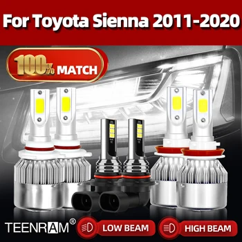 H11 9005 HB3 Araba Farlar Ampuller Oto Sis Farları 12000LM Canbus araba ışıkları Toyota Sienna 2011-2015 İçin 2016 2017 2018 2019 2020