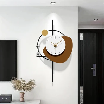 Basit Modern Saat Duvar Asılı Yemek oda duvar dekorasyonu duvar saati Oturma Odası Saat Ev Moda Asılı İzle