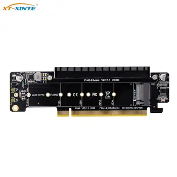 PCIE4. 0 X16 to X8+X4 + X4 dağıtıcı adaptör Kartı için M. 2 NVME 2230-22110 SSD / SFF-8639 Kartı PCI-Express 4.0 Genişleme Yükseltici Kart