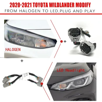 CZMOD Araba Far Modifikasyonu Yükseltme Özel Araba Transfer Kablo Adaptörü Kablo Demeti 2020-2021 Toyota Wildlander İçin