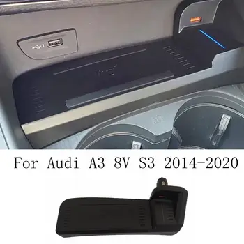 15W Araba kablosuz telefon şarj aleti Şarj Cihazı Audi A3 8V S3 2014-2020 cep telefonu hızlı şarj tutucu plaka aksesuarları