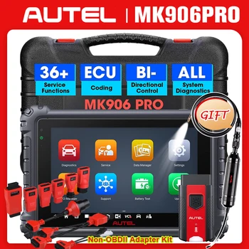 Autel MaxiCOM MK906Pro Teşhis Tarayıcı ECU Kodlama Teşhis Araçları Çift Yönlü Kontrol OBD1 Adaptörleri Olmayan OBDII Adaptör Kiti