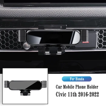 Araba telefon tutucu Honda Civic 2016-2022 İçin Yerçekimi Navigasyon Braketi GPS Standı Hava Çıkış Klip Dönebilen Destek Aksesuarları