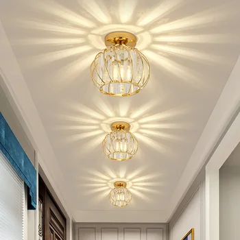 Iskandinav Modern kristal kolye tavan lambası LED avize ışıkları Oturma odası Loft çalışma Odası koridor lambaları iç mekan aydınlatması