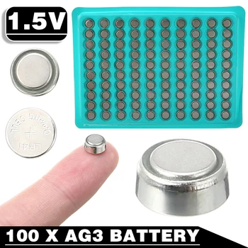 100 adet 1.5 V Düğme Piller Küçük Elektronik Cihazlar İçin AG3 LR41 SR41 Lityum Hücre Para Pil Hesap Makineleri İzle Oyuncak Pil