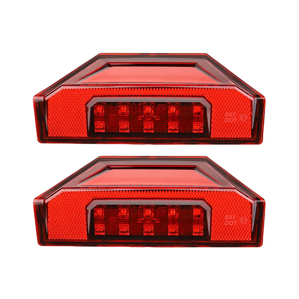 2 adet Kırmızı ABS+led arka lambası Polarıs 2013-2019 İçin RANGER570ATV Plaj motosiklet kuyruk lambası Değiştirme