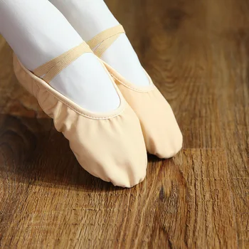 Yeni Tuval Streç Caz Dans Ayakkabıları Kadınlar için Bale Dans öğretmenlerin Egzersiz İpli Olmadan