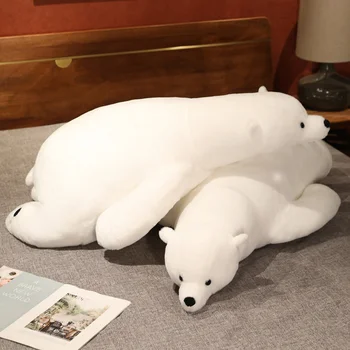 110cm kutup ayısı Peluş Sevimli Hayvan Dolması Bebek Yumuşak peluş oyuncak Yumuşak Bebek Çocuk doğum günü hediyesi Ev Dekor Kız Arkadaşı Arkadaşı
