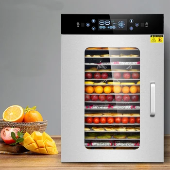 Hava kurutucu 16 Katmanlı büyük ölçekli ev gıda ve meyve ısıtma dehidrasyon makinesi