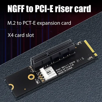 NGFF M. 2 PCI-E 4X Yükseltici Kart M2 M Anahtar Pcıe X4 Adaptörü İçin LED Göstergesi İle SATA Güç Yükseltici bitcoin madenciliği