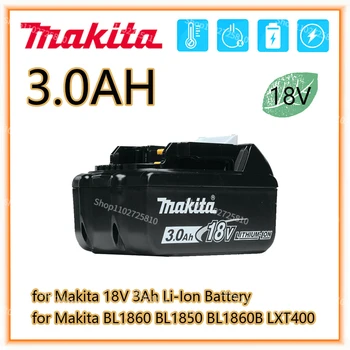 Makita Orijinal 18V 3.0 AH 5.0 AH 6.0 AH Şarj Edilebilir Güç Araçları Pil ile LED lityum-iyon yedek pil LXT BL1860B BL1860 BL1850