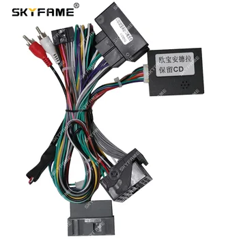 SKYFAME 16Pin araba kabloları Demeti Adaptörü Canbus Box Dekoder Android Radyo Güç Kablosu Opel Astra H Antara İçin