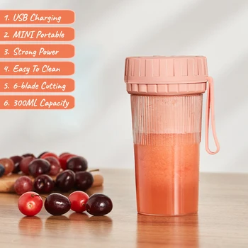 Elektrikli meyve sıkacağı bardağı Taşınabilir smoothie blenderı Şarj Edilebilir Mikser Sıkacakları Meyve Sıkacağı Milk Shake Kupası Taşınabilir Kahvaltı Bardak
