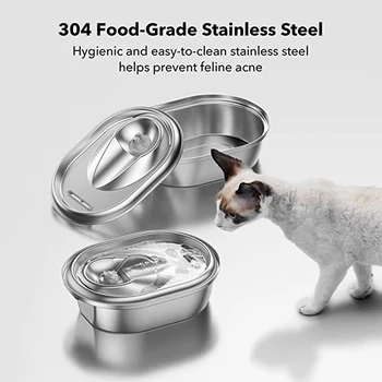 Akıllı Paslanmaz Çelik Kedi su çeşmesi Otomatik Tiryakisi Kediler Besleyici Pet su sebili içme çeşmesi Kediler İçin