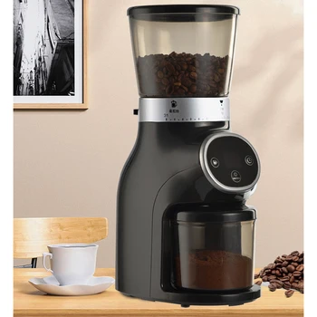Elektrikli kahve değirmeni, Espresso Değirmeni 31 Hassas Ayar,Kahve Değirmeni Elektrikli Zaman Göstergesi, Siyah