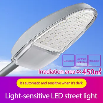 Işık kontrollü LED sokak lambası akıllı sensör sokak ışıkları IP65 su geçirmez dış duvar lambası LED bahçe Yard aydınlatma malzemeleri