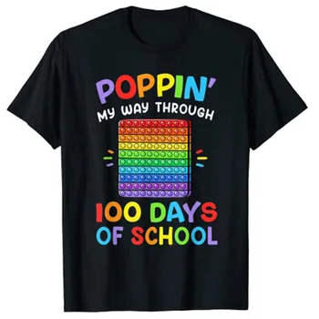 Poppin Yolumdan 100 Gün Komik 100th Günü Okul Çocuk T-Shirt