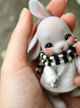 Ücretsiz nakliye BJD SD Bebek 1/12 Tavşan Bir doğum günü hediyesi Yüksek Kaliteli Belden kukla Oyuncaklar hediye Dolly Modeli çıplak koleksiyonu