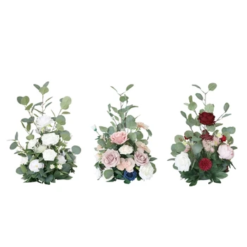 Q0KF Düğün Kılavuzu çiçek Buketi Simülasyon Çiçek Süsler Parti Dekorasyon