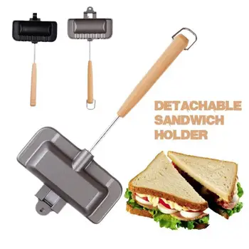 Çift taraflı Sandviç Tava Katlanabilir yapışmaz kızartma tavası Taşınabilir Kahvaltı Makinesi Gözleme Yapımcısı ısıya dayanıklı mutfak gereçleri