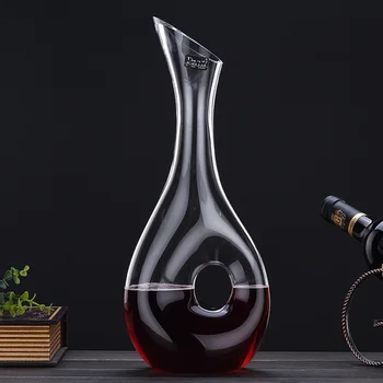 El yapımı kurşunsuz Kristal Cam Salyangoz Şekli Üzüm şarap dekantörü Dekoratif Şarap Servis Havalandırıcı Sürahi Bar Drinkware Cihazı