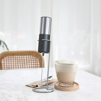 El Elektrikli süt köpürtücü USB şarj edilebilir pil Powered Mini köpük makinesi içecek mikseri Çırpma Çırpıcı Kahve Latte Matcha