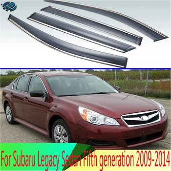 Subaru Legacy Sedan için Beşinci nesil 2009-2014 Plastik Dış Visor Havalandırma Tonları Pencere Güneş Yağmur Guard Saptırıcı 4 adet