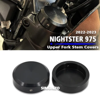 Motosiklet Üst Çatal Somun Kapağı Nightster 975 Aksesuarları Üst Çatal Kök Kapakları Siyah RH975 2022-2023