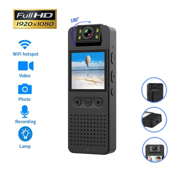 CS06 1080 P FHD Kızılötesi Gece Görüş Mini Kamera ile LED Ekran Küçük Kamera Bodycam Polis Kamera Bisiklet Kamera
