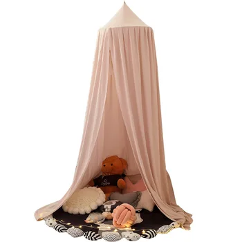 Iskandinav kubbe yatak perde çocuk beşik Surround yatak başı dekorasyon ışık gölgeleme cibinlik asma üst yatak çadır yatak perde