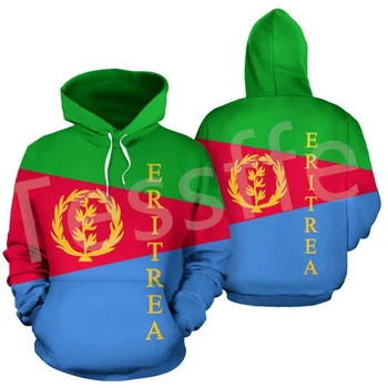 Tessffel NewFashion Afrika Ülke Eritre Aslan Renkli Retro Kabile Kazak Harajuku 3DPrint Erkekler / Kadınlar Komik Rahat Hoodies 25